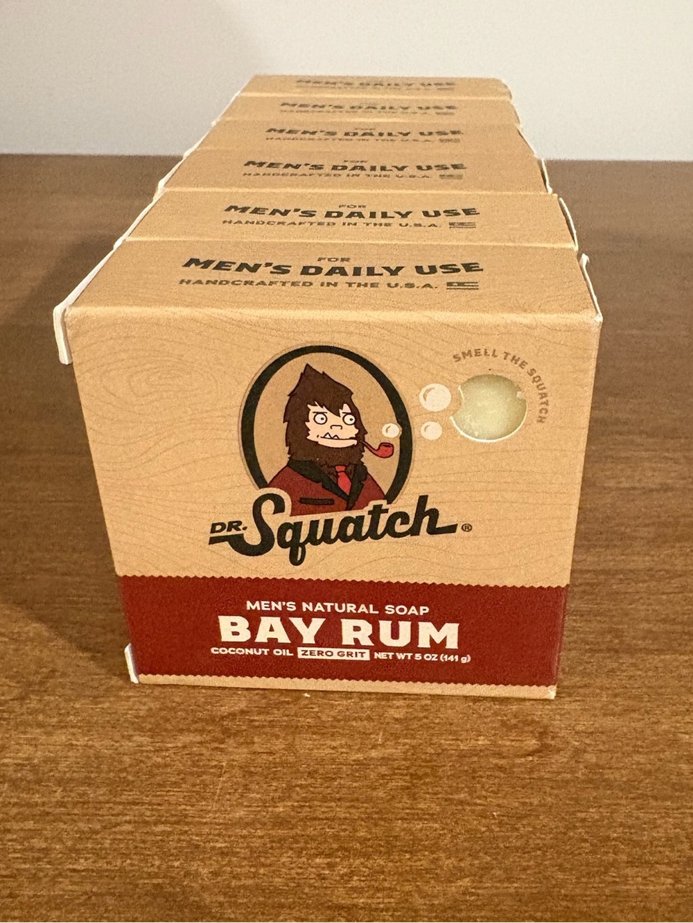 Dr. Squatch Bay Rum Men’s Natural Soap - 6 Pack New In Box